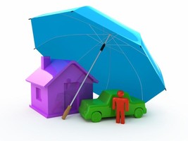 3D figures of a house, car, and person under an umbrella provided by HouseLogic and shared by Arabel Camblor on arabelcamblor.com